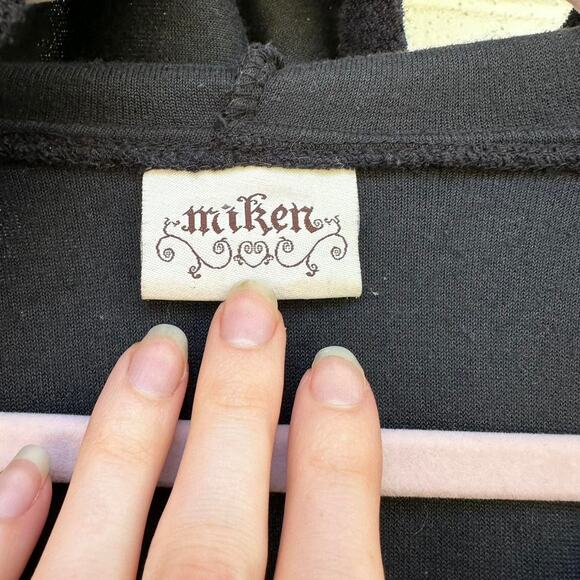 Vintage 2000s Miken Black Terry Cloth Bathing Suit Cover Up Dress - Picture 3 of 4